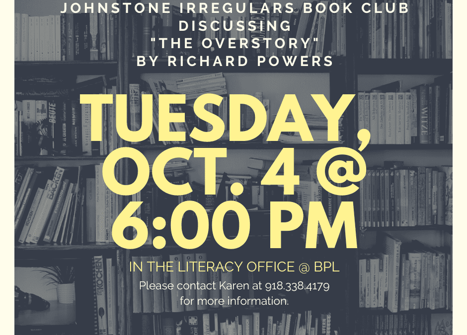 Johnstone Irregulars Book Club—Tuesday, October 4 @ 6 pm in Literacy Office