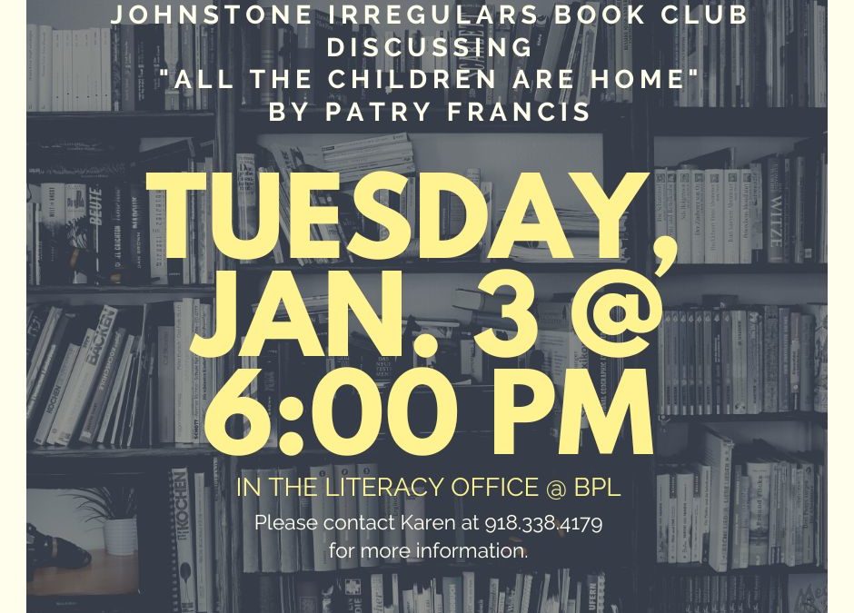 Johnstone Irregulars Book Club—Tuesday, Jan. 3 @ 6 pm