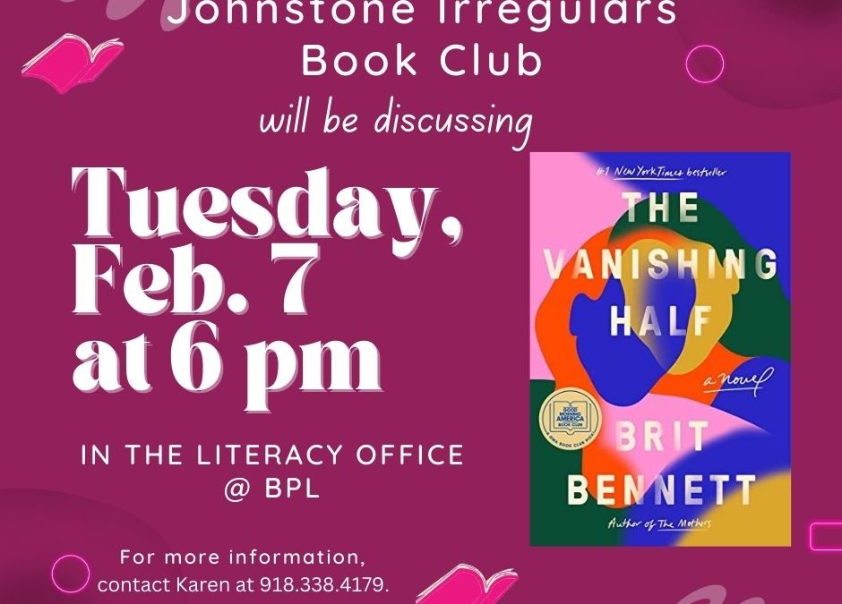 Johnstone Irregulars Book Club—Tuesday, Feb. 7 @ 6 pm