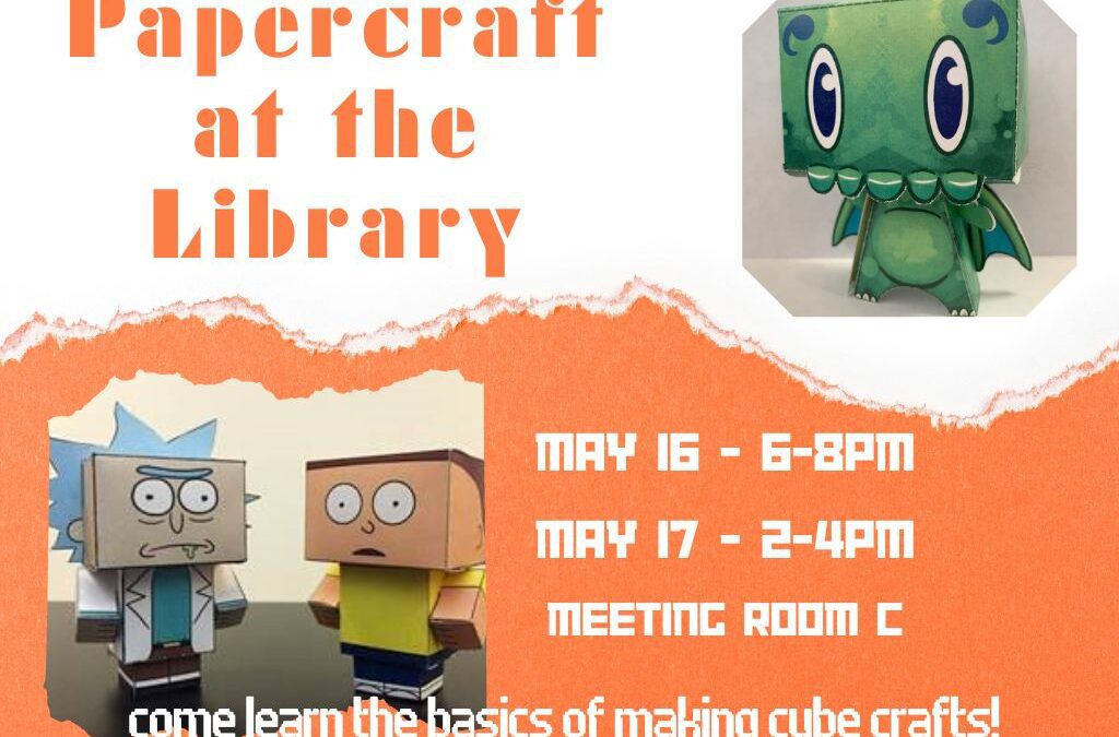 TOMORROW!!! Papercraft at the Library
