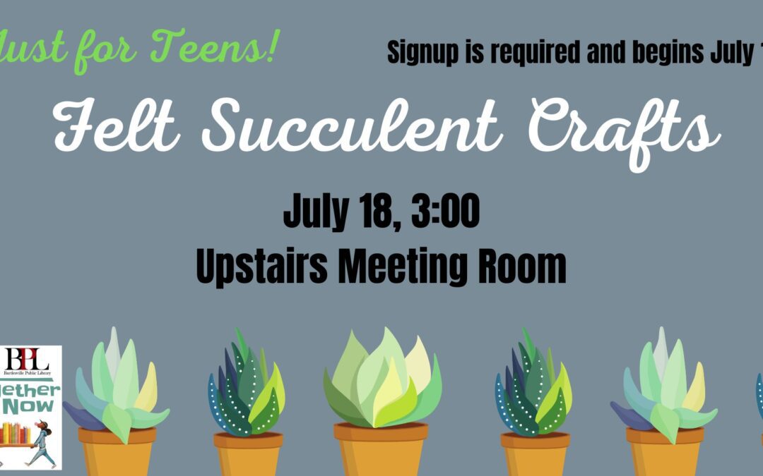 FOR TEENS! Felt Succulent Craft Signup