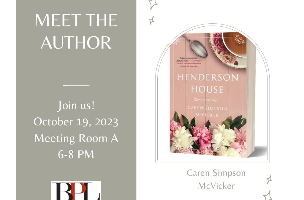 Meet the Author Tomorrow!