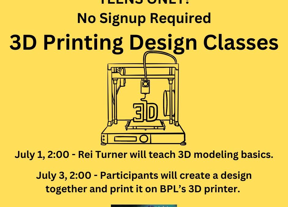 Teens 3D Print Design,Session 2