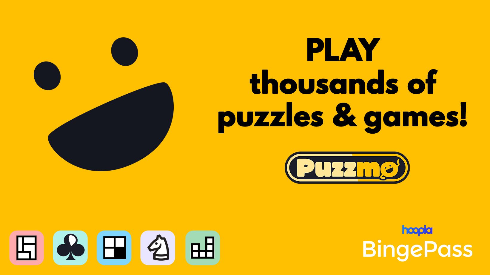 Puzzles & Games with Hoopla BingePass