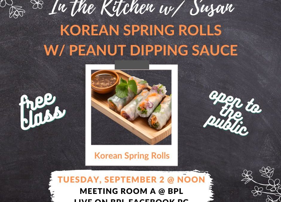 In the Kitchen w/ Susan returns tomorrow!