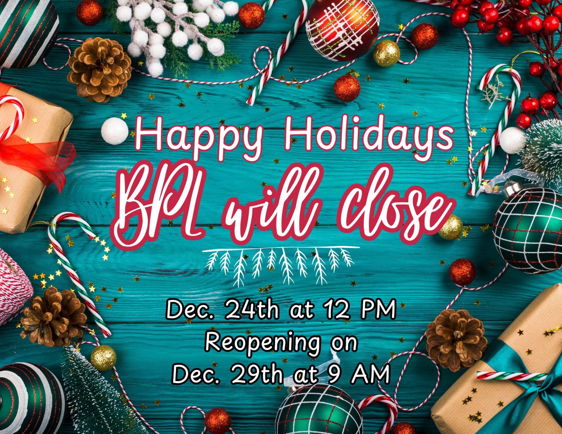 Holiday Hours