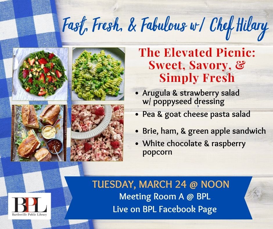 Fast, Fresh, & Fabulous w/ Chef Hilary – Tuesday, March 24
