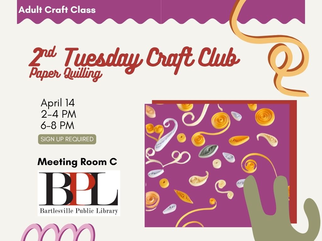 2nd Tuesday Craft Club Sign Up
