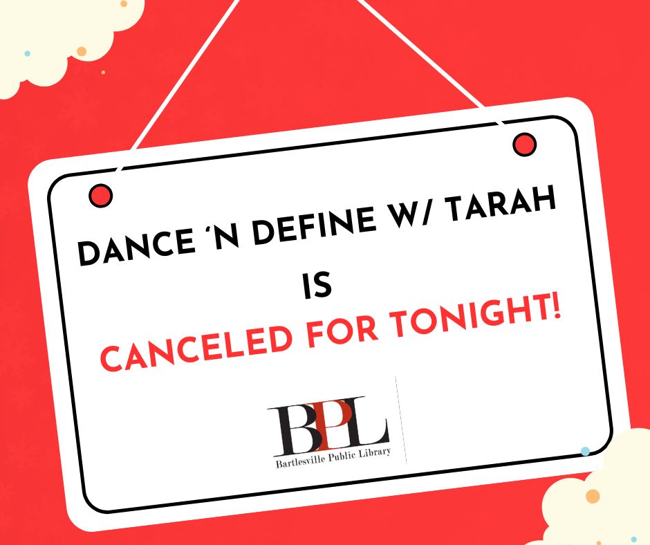 Dance ‘N Define is canceled for tonight!