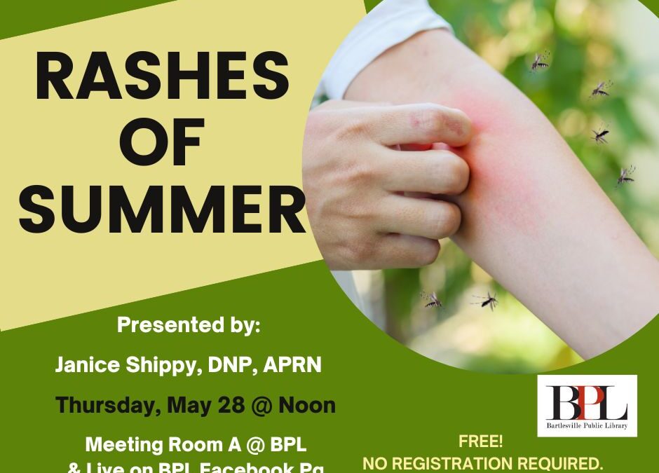 Rashes of Summer presentation – RESCHEDULED