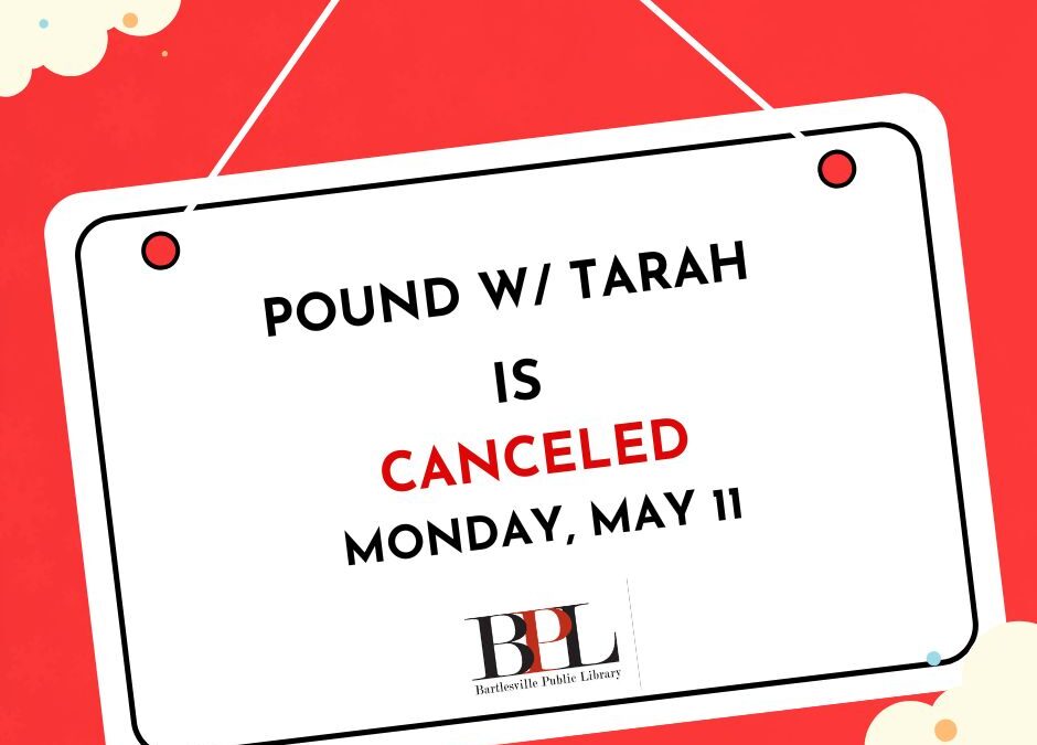 CANCELED – Pound w/ Tarah (May 11)